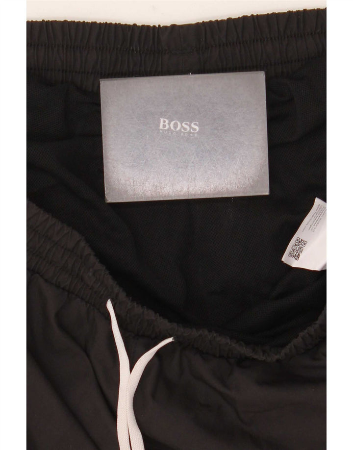 Pantaloni scurți de înot grafic pentru bărbați Hugo Boss, mari, negru, poliester