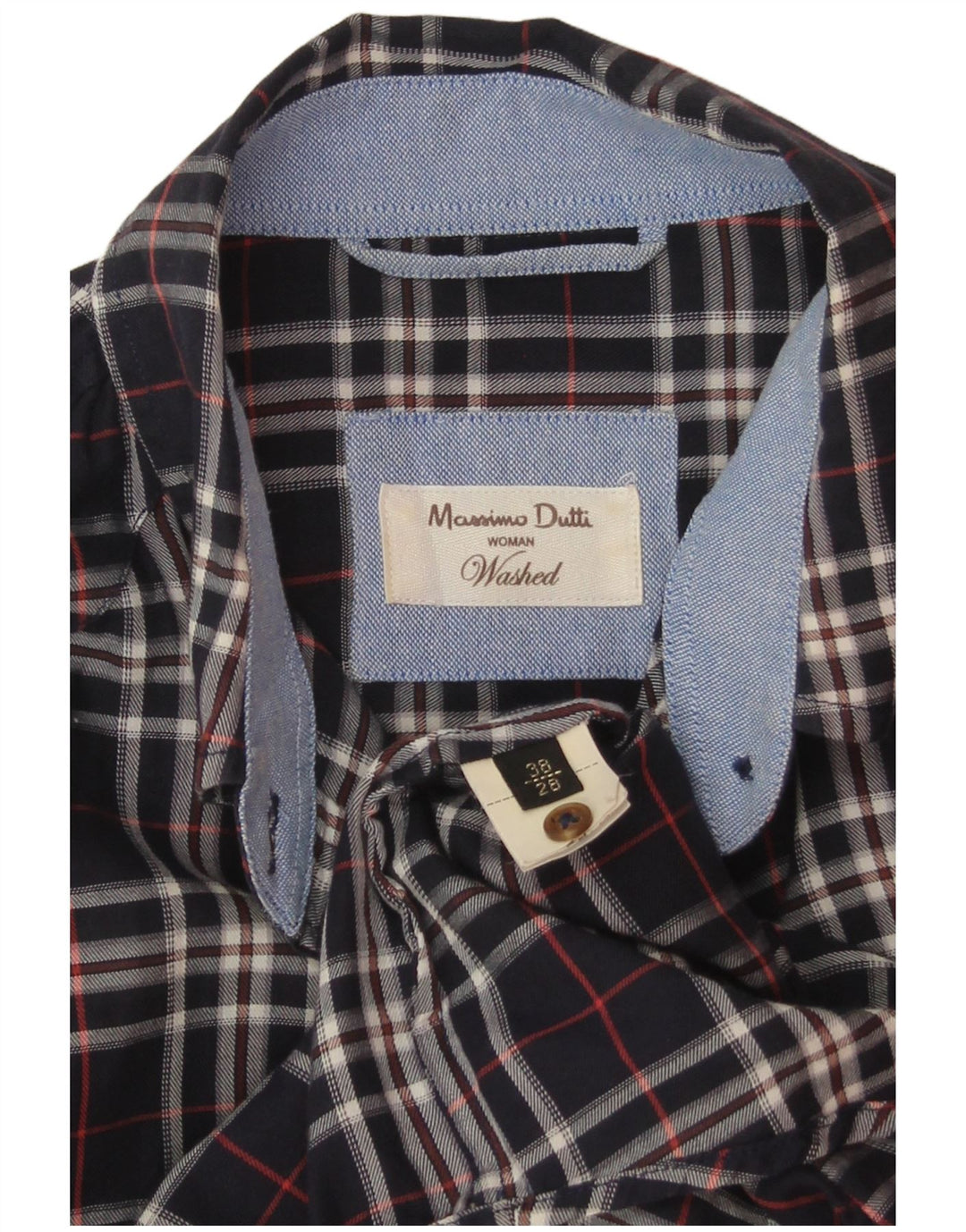 Cămașă Massimo Dutti Femei EU 38 Mic Bleumarin Check