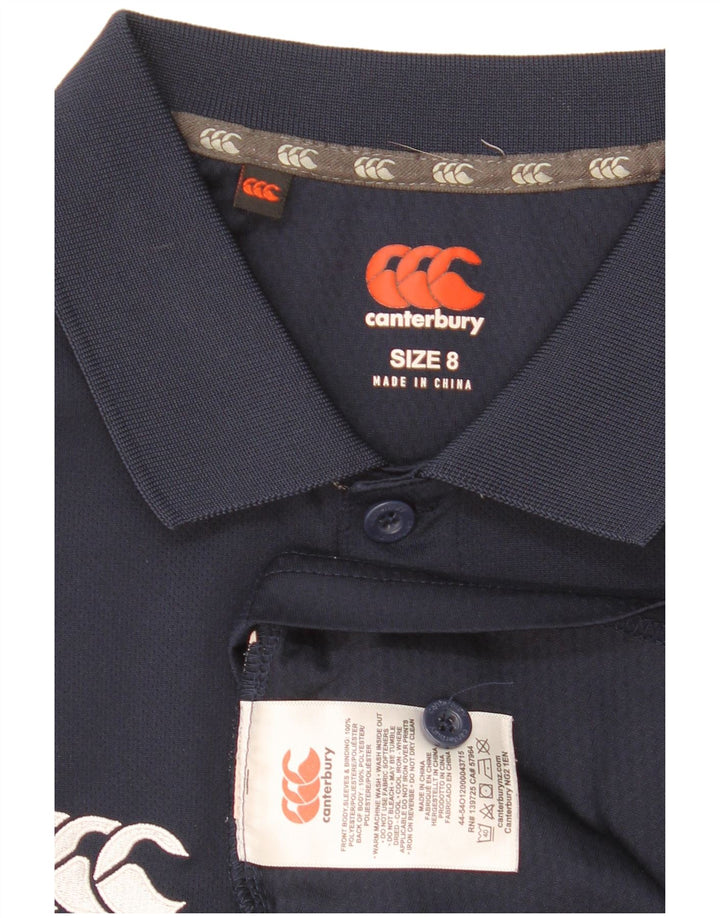 Tricou polo Canterbury pentru femei UK 8, poliester bleumarin mic