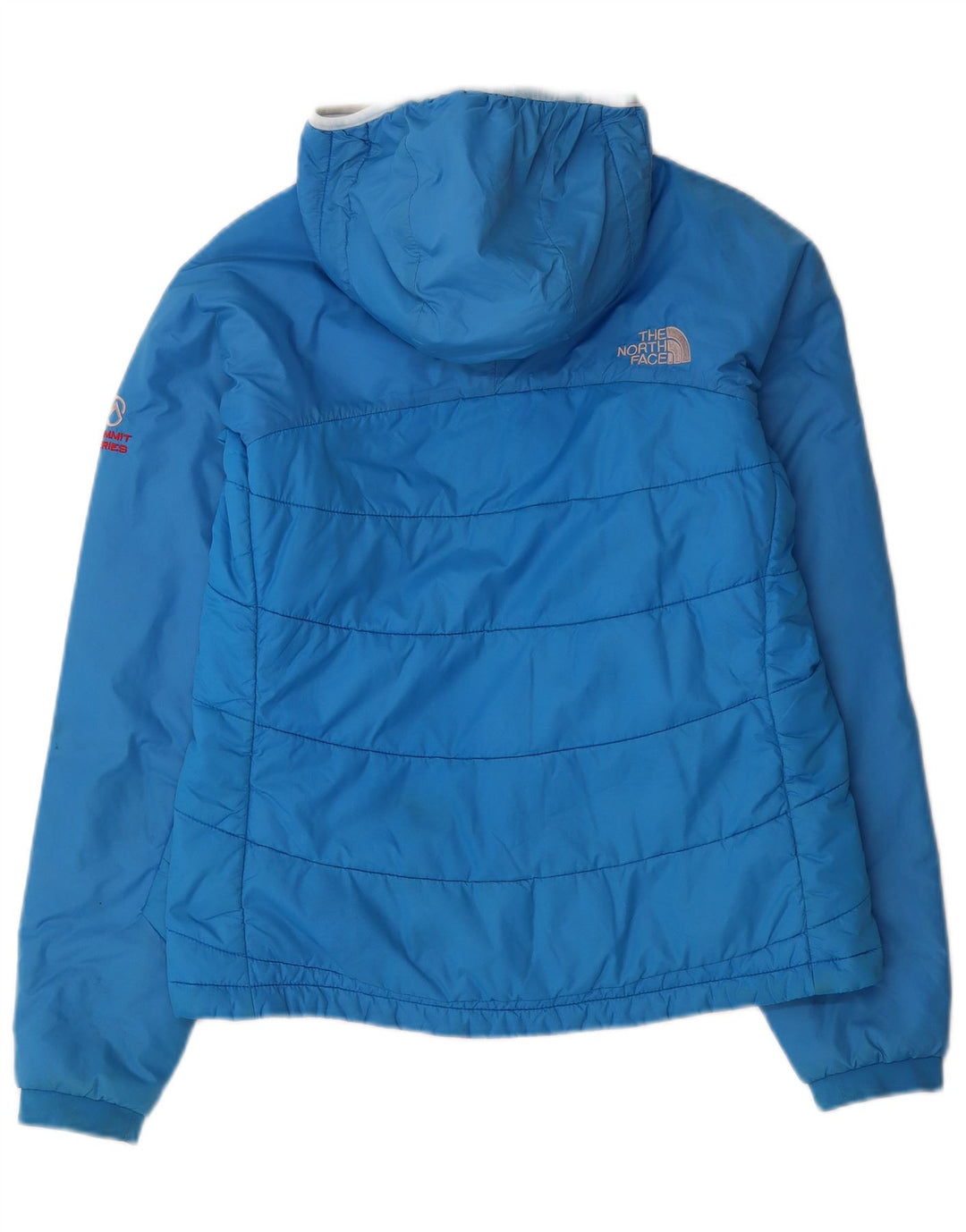 Jachetă căptușită cu glugă The North Face pentru femei UK 12 Medium Blue Nylon