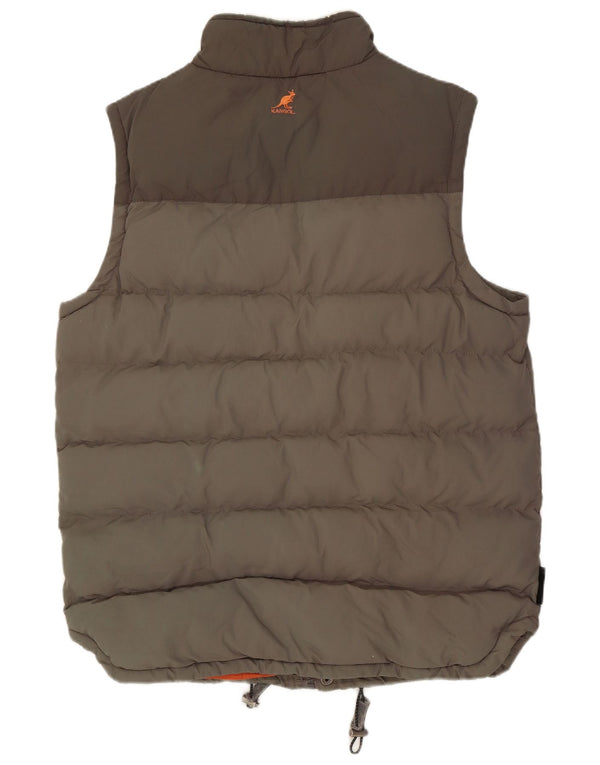 Kangol Mens Sherpa Padded Gilet UK 36 Small Grey Colourblock Nylon