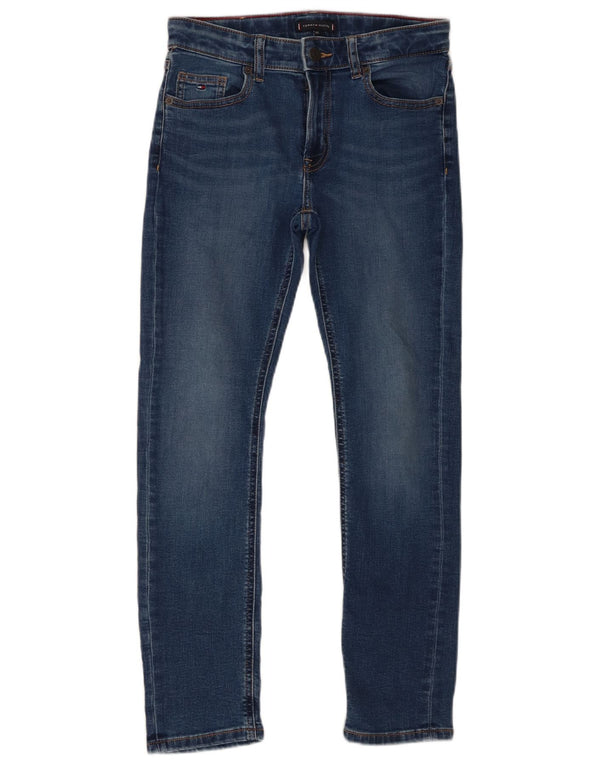 Blugi slim pentru baieti Tommy Hilfiger 11-12 ani W28 L26 albastru bumbac