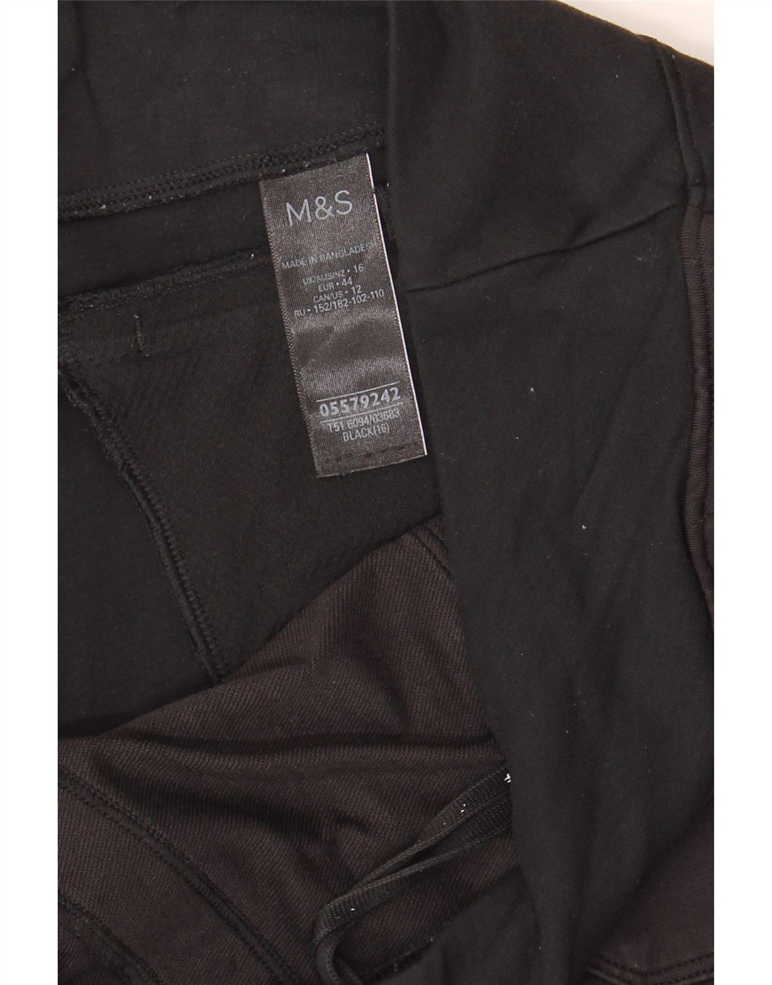 Pantaloni cargo subțiri pentru femei Marks & Spencer UK 16 Large W32 L25 Black