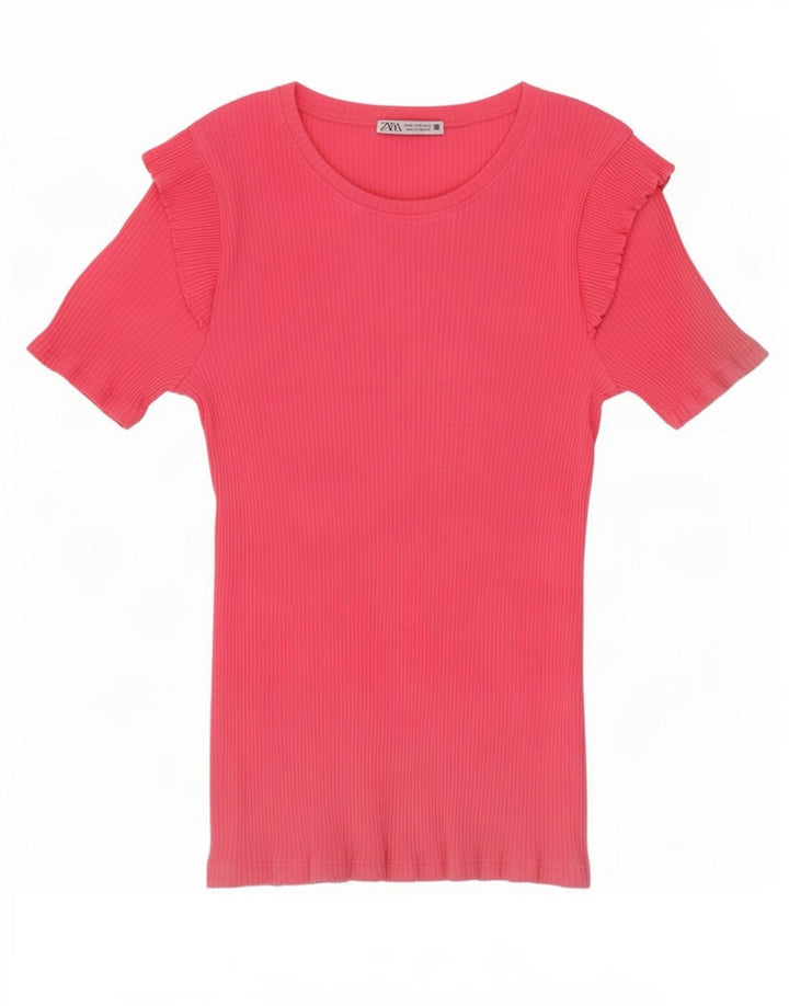 Tricou pentru femei Zara UK 12 Roz mediu