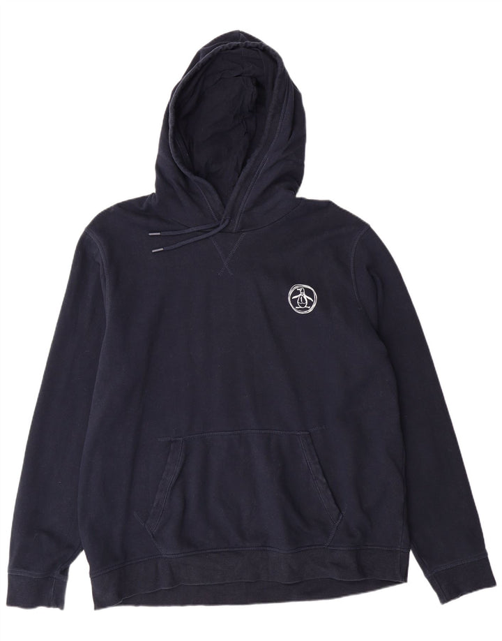 PENGUIN Pulover cu glugă pentru bărbați XL Bumbac bleumarin