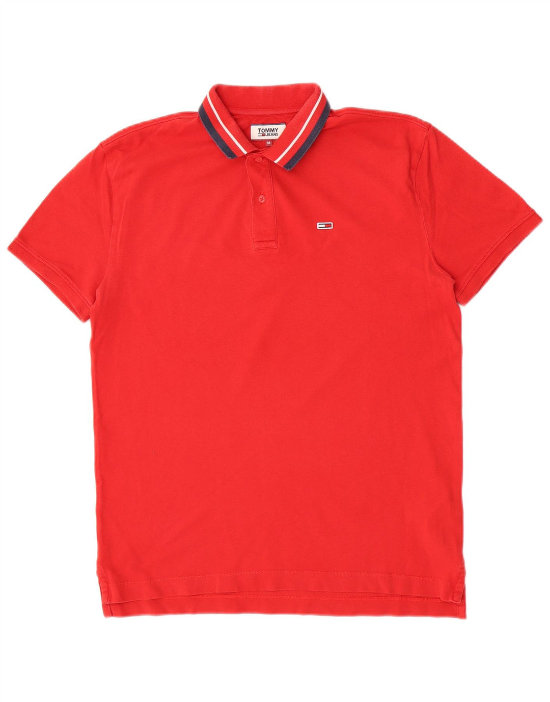 Tricou polo Tommy Hilfiger pentru bărbați, bumbac cu dungi roșii medii