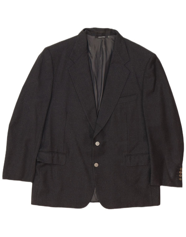 Jachetă blazer Yves Saint Laurent pentru bărbați, cu 2 nasturi, IT 56 3XL, lână gri, clasică