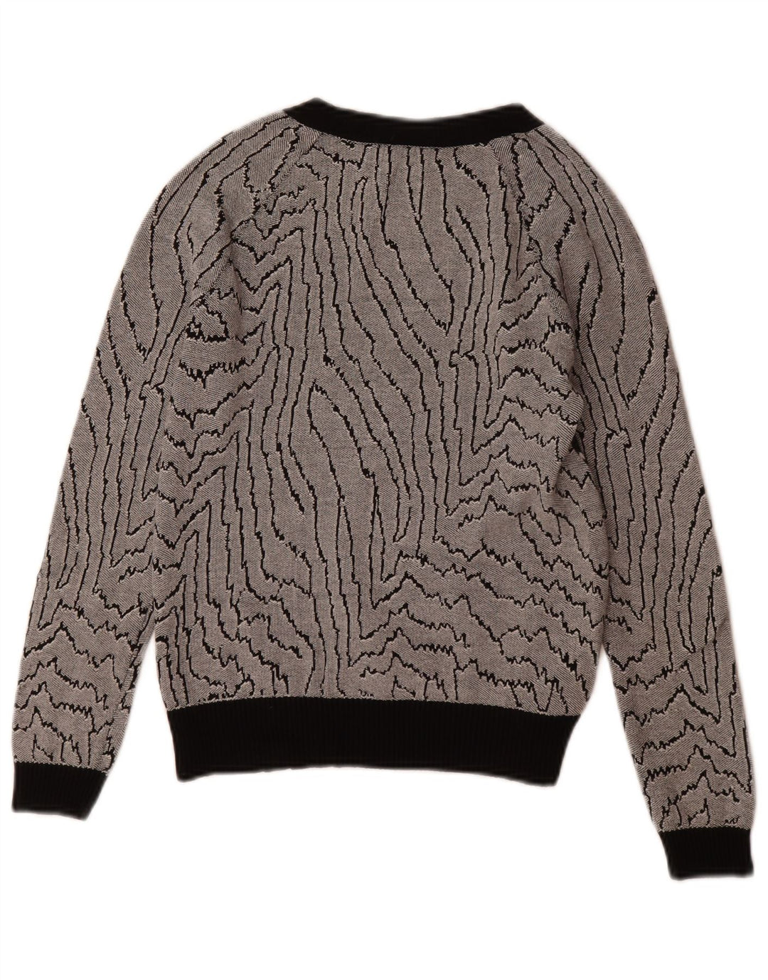 Pulover Reiss pentru femei cu model abstract, Vâscoză neagră, UK 6 XS