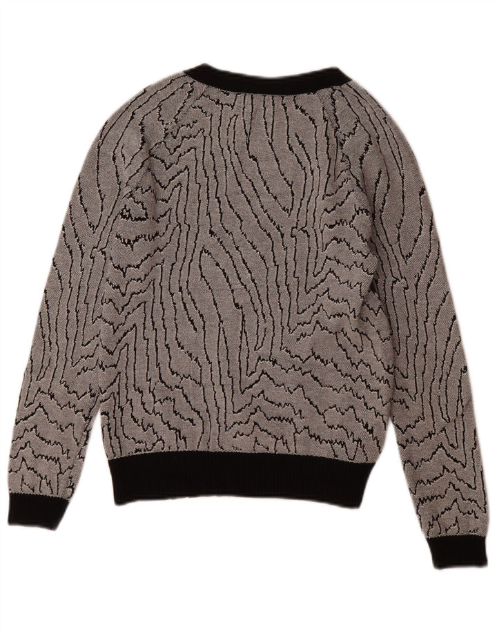 Pulover Reiss pentru femei cu model abstract, Vâscoză neagră, UK 6 XS