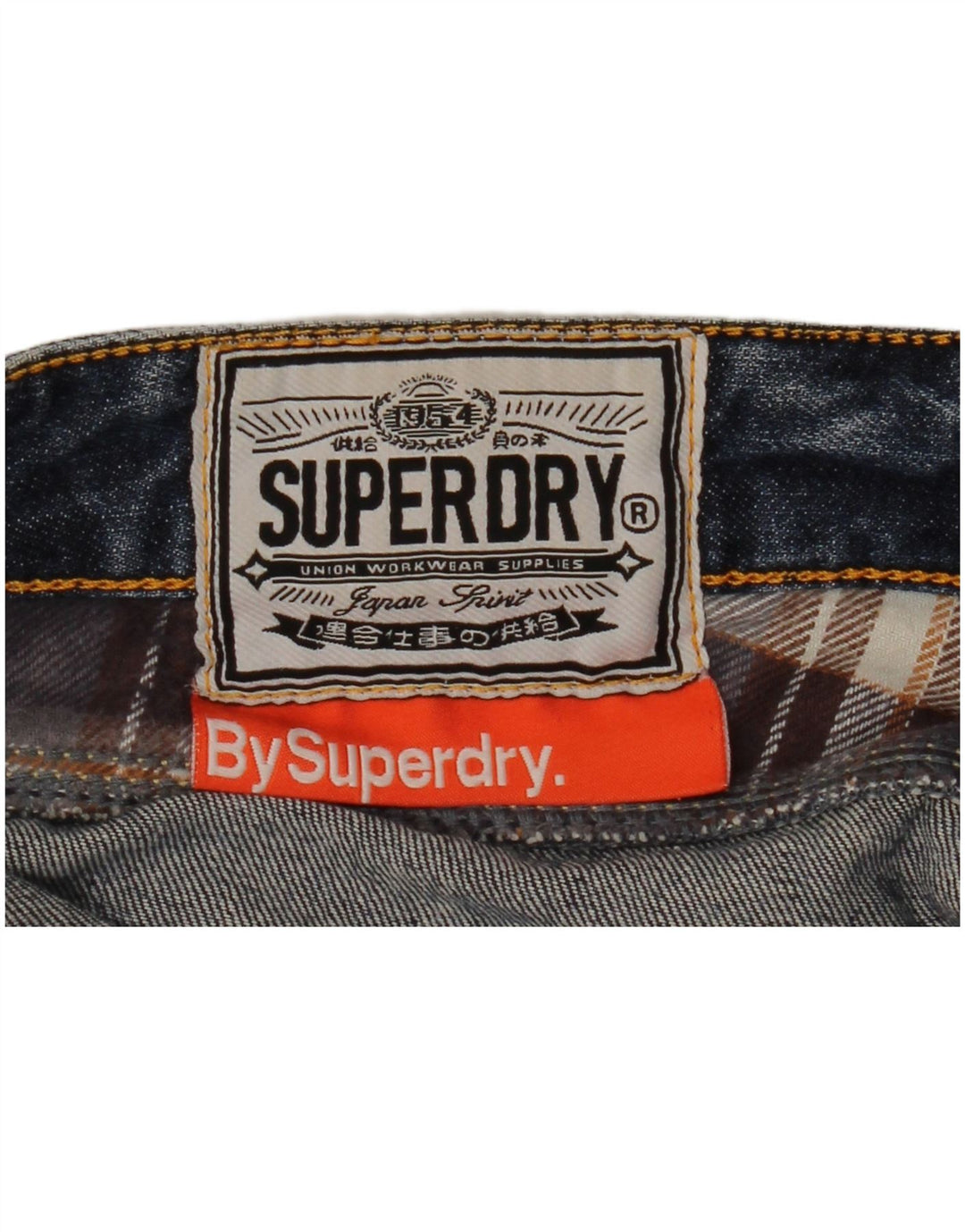 SUPERDRY Pantaloni scurți din denim învechit pentru femei W30, bumbac albastru mediu