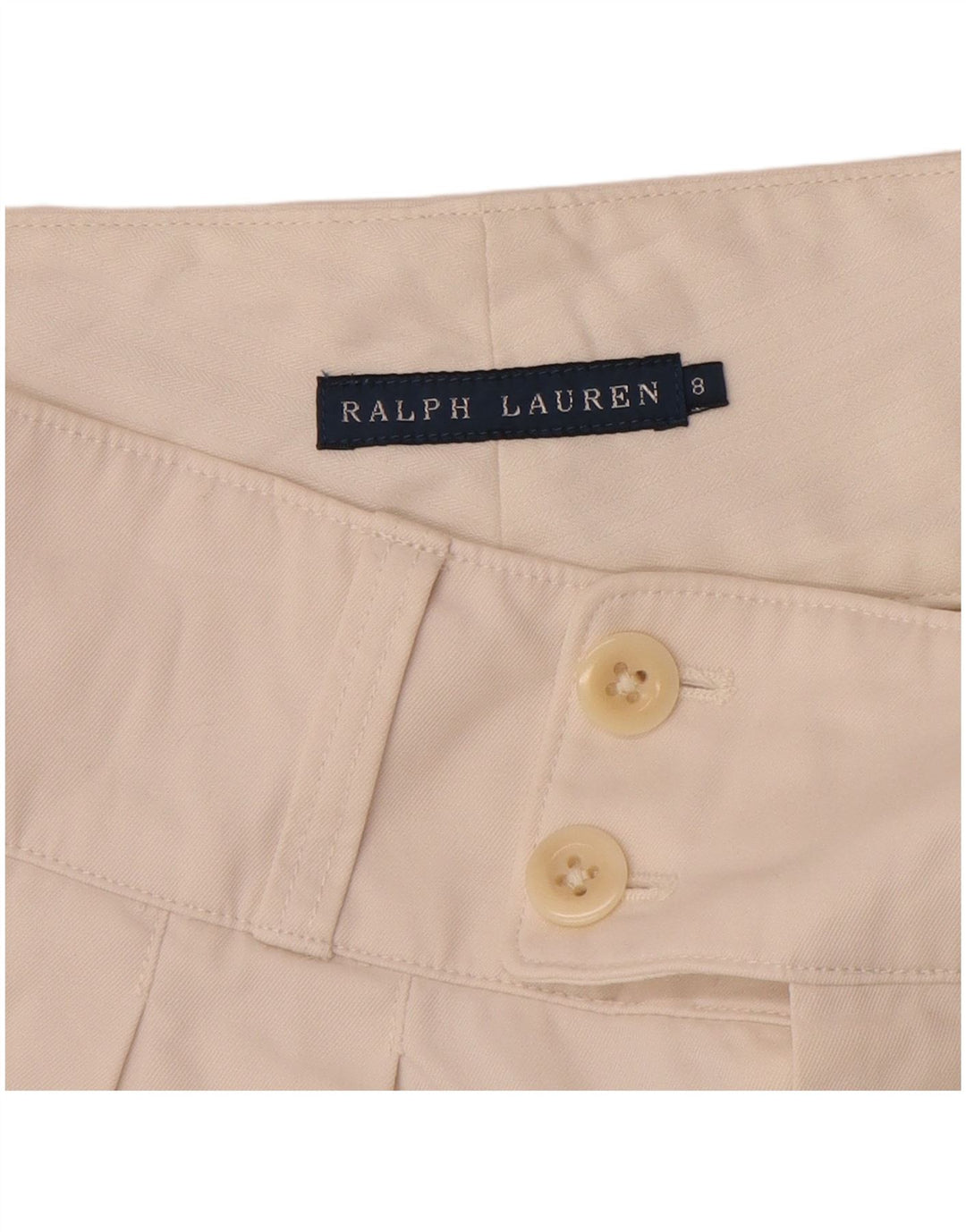 Pantaloni scurți chino pegged pentru femei Ralph Lauren US 8 Medium W30 Bumbac alb