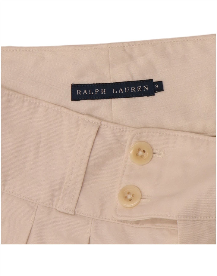 Pantaloni scurți chino pegged pentru femei Ralph Lauren US 8 Medium W30 Bumbac alb