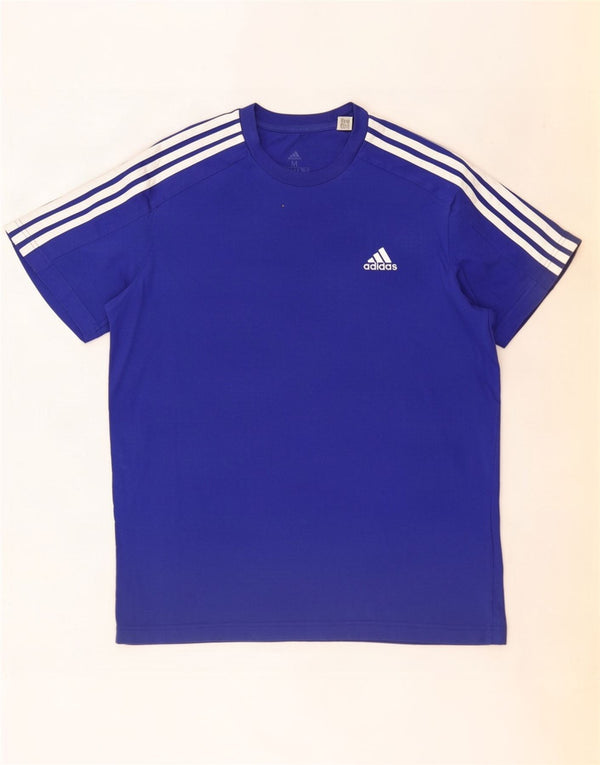Tricou pentru bărbați Adidas Top Medium Blue Bumbac