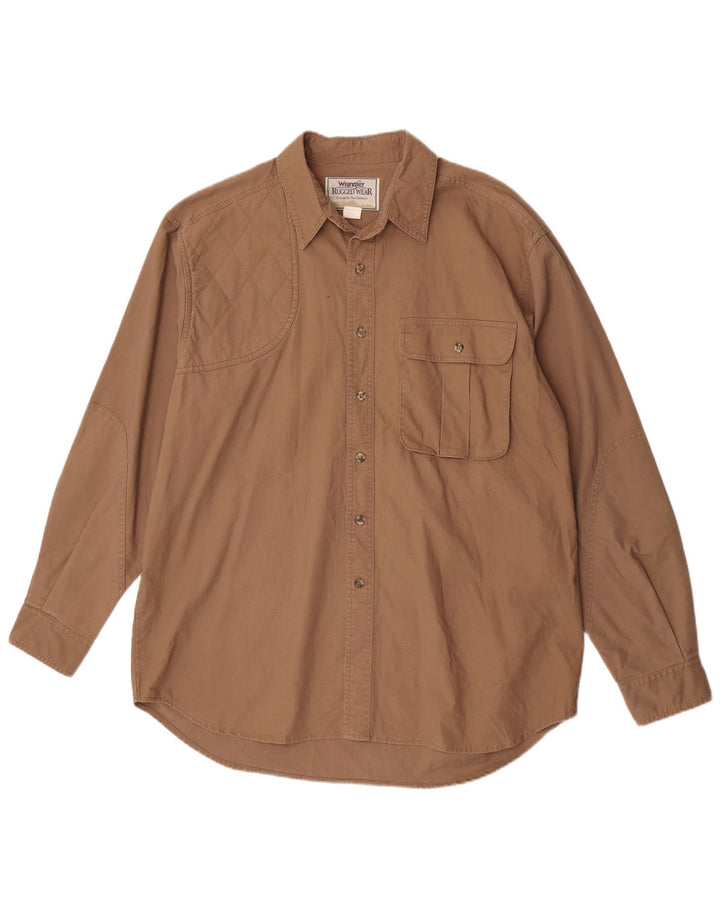 Cămașă pentru bărbați Wrangler XL bumbac maro