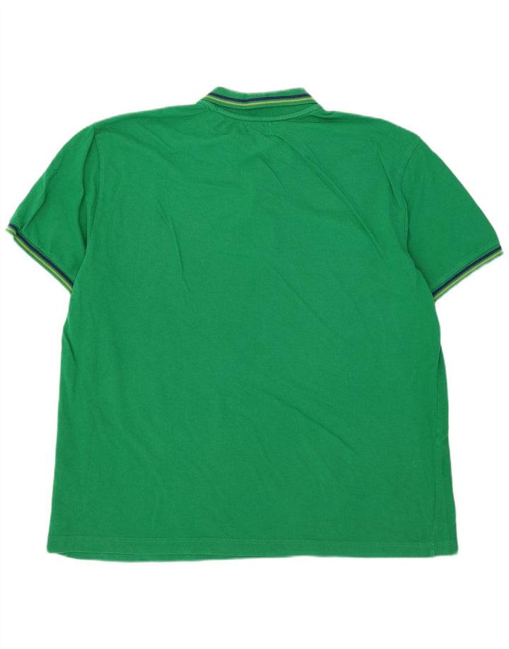 Cămașă polo pentru bărbați Kappa 3XL cu dungi verzi