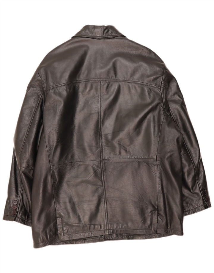 Jachetă din piele vintage pentru bărbați EU 54 2XL din piele neagră