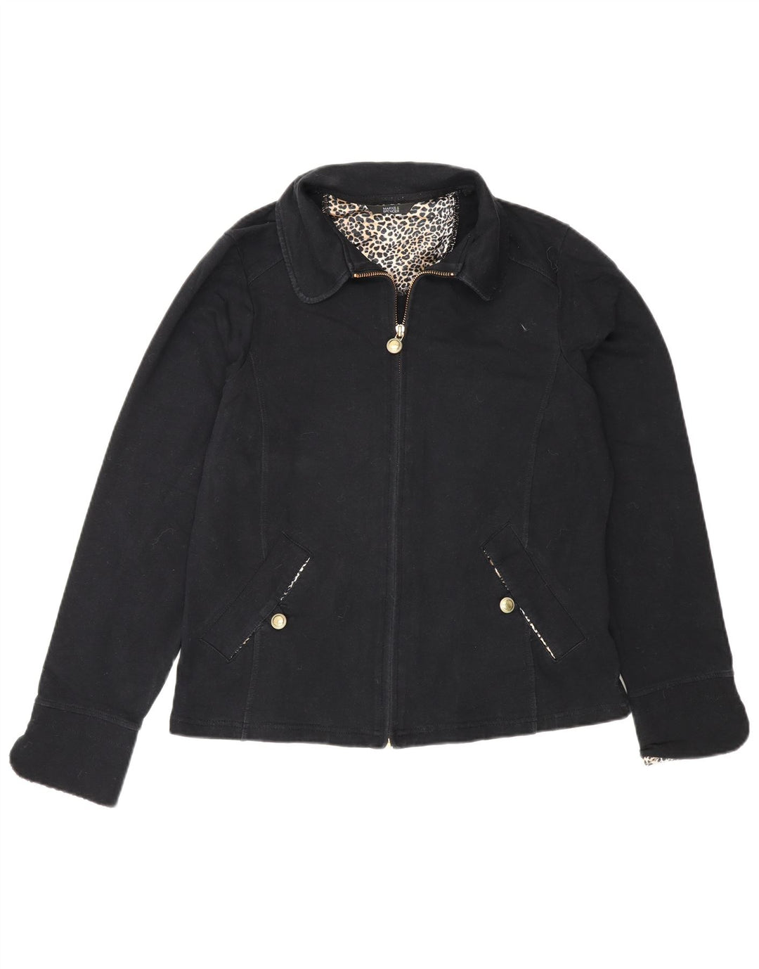 Geacă bomber pentru femei Marks & Spencer UK 14, bumbac mediu negru