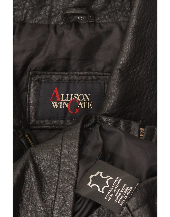 Jachetă de piele pentru bărbați Allison Wingate IT 50 Large Black