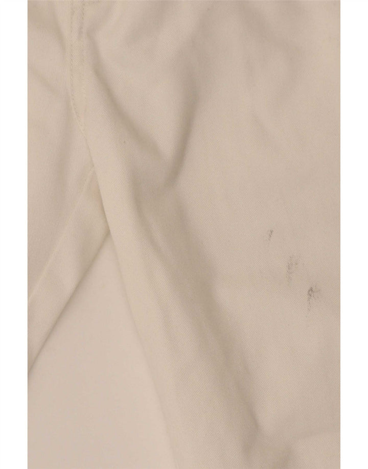 Pantaloni tăiați pentru femei Dickies cu talie înaltă L28 L25 Poliester alb