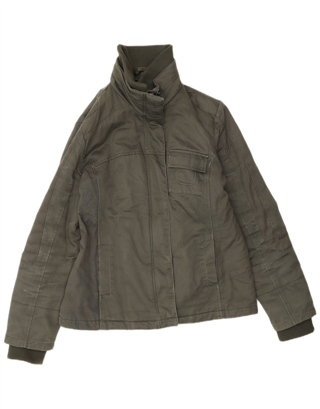 FAT FACE Womens Bomber Jacket UK 14 Large  Khaki