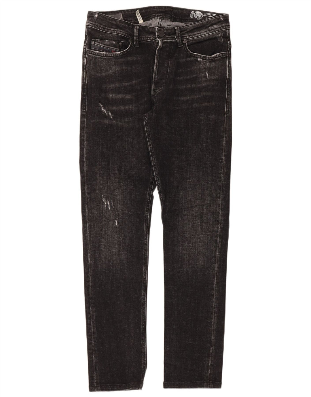 Jeans slim pentru bărbați Diesel Distressed W33 L30 bumbac negru