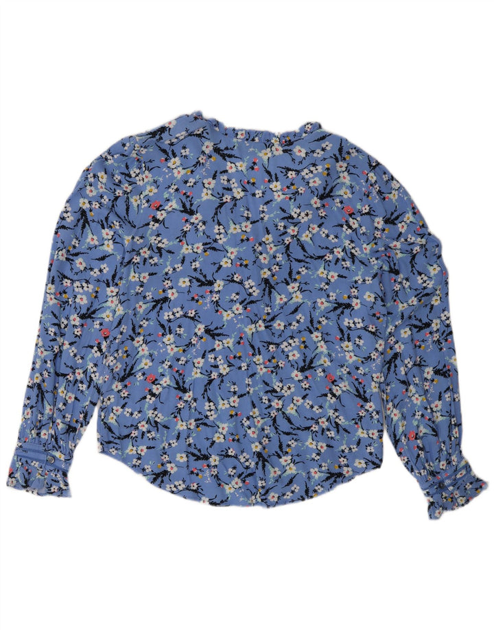 Bluză cămașă supradimensionată pentru femei Marks & Spencer UK 8 Mic Albastru Floral