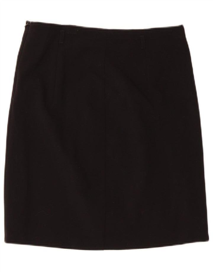 Fusta dreaptă pentru femei Marks & Spencer UK 8 Small W28 Poliester negru