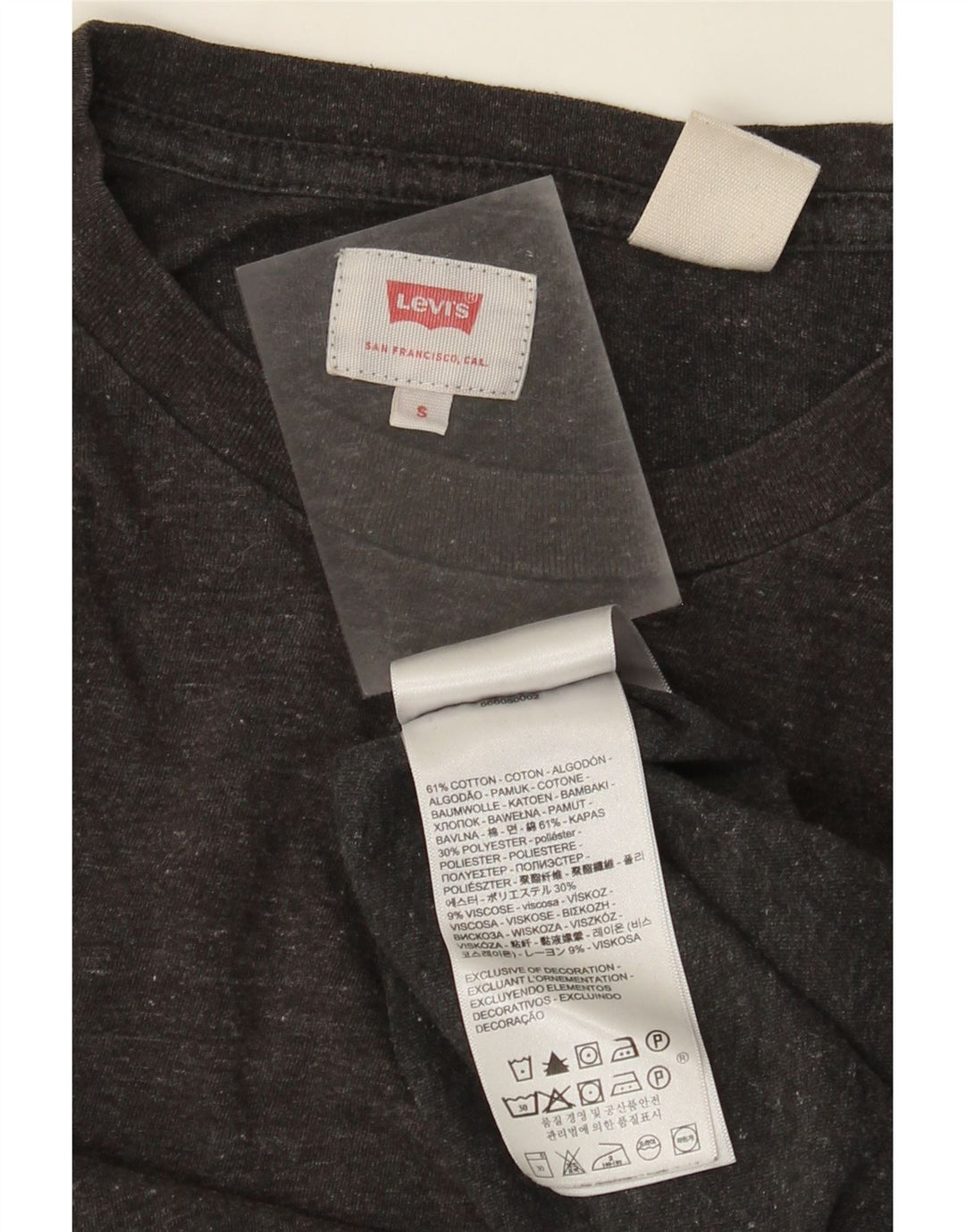 Tricou pentru bărbați Levi's Top mic din bumbac cu pete gri