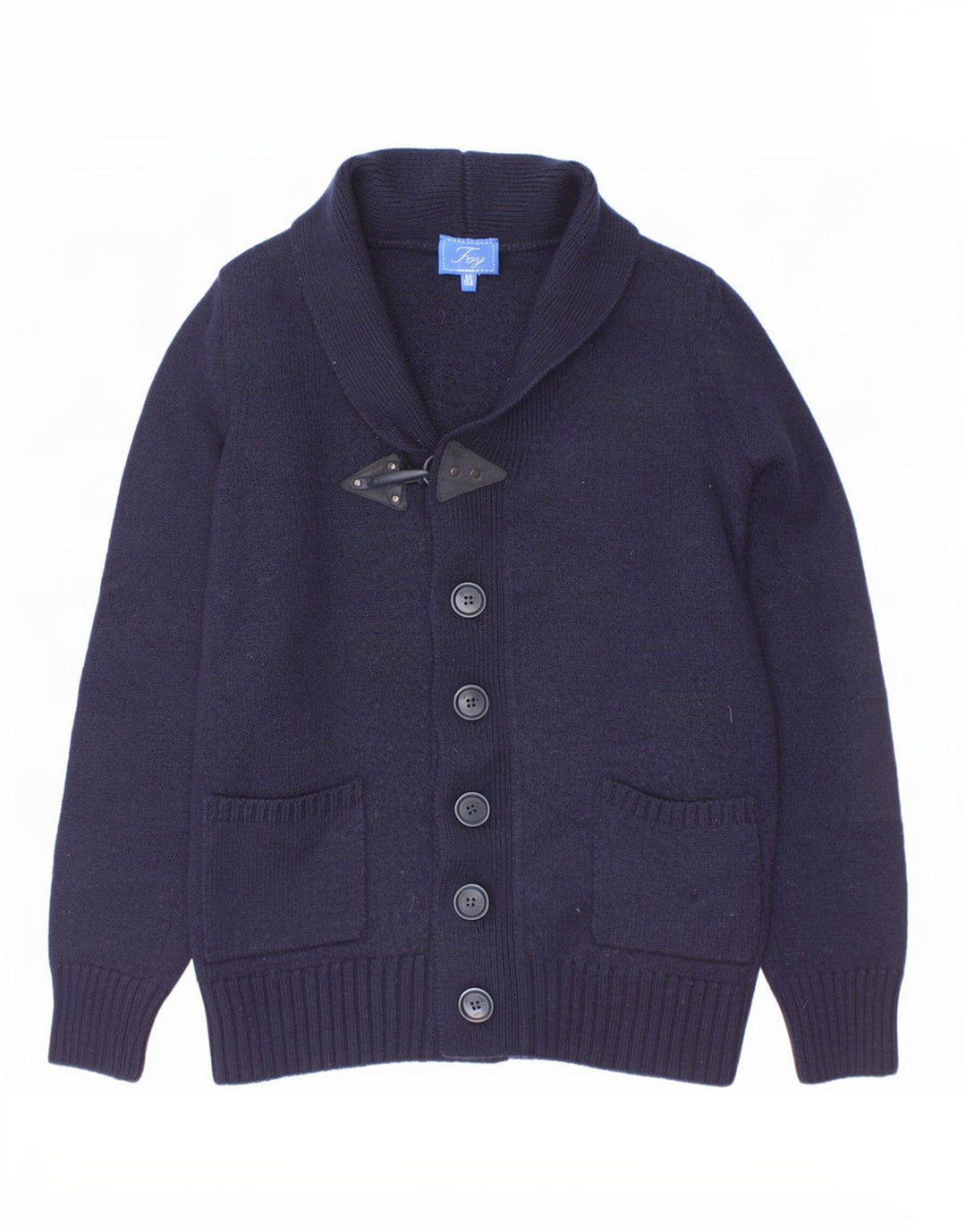 Pulover Cardigan Fay Băieți 9-10 Ani Lână Bleumarin