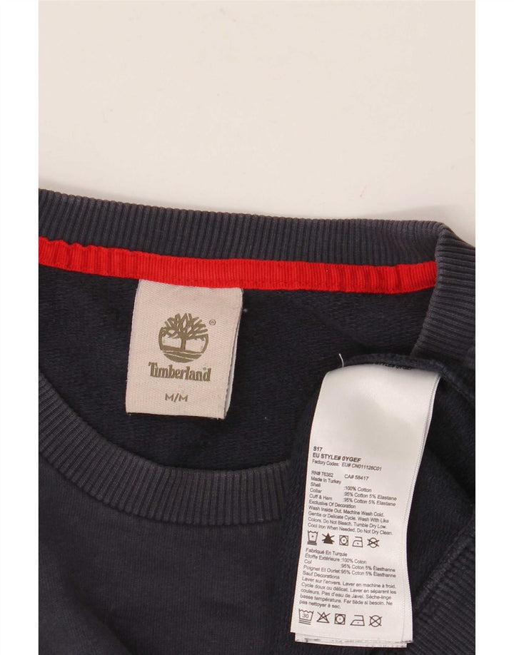 Hanorac grafic pentru bărbați Timberland Pulover mediu din bumbac bleumarin