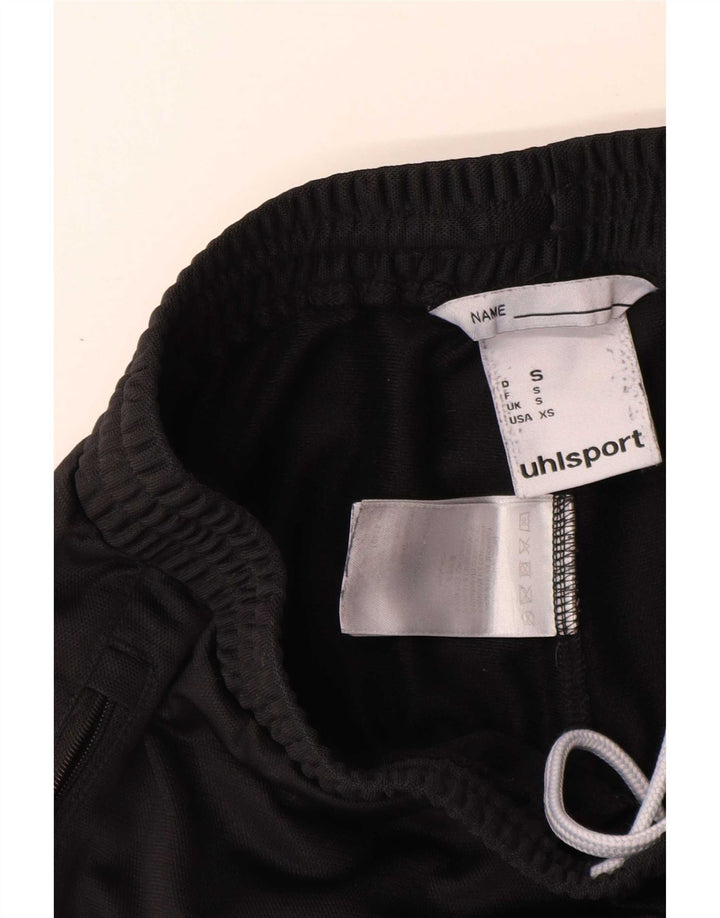 Pantaloni de trening grafic Uhlsport pentru bărbați, poliester negru mic
