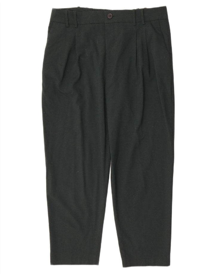 Pantaloni tăiați pentru femei Zara XL W36 L26 Poliester verde