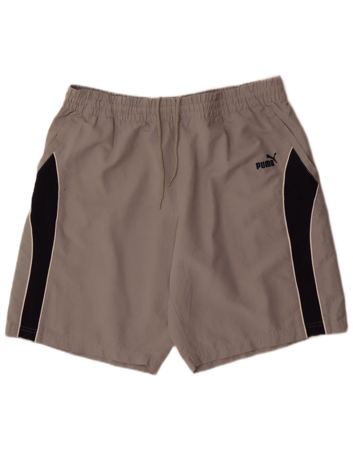 Pantaloni scurți sport Puma pentru bărbați XL, gri, poliester color bloc