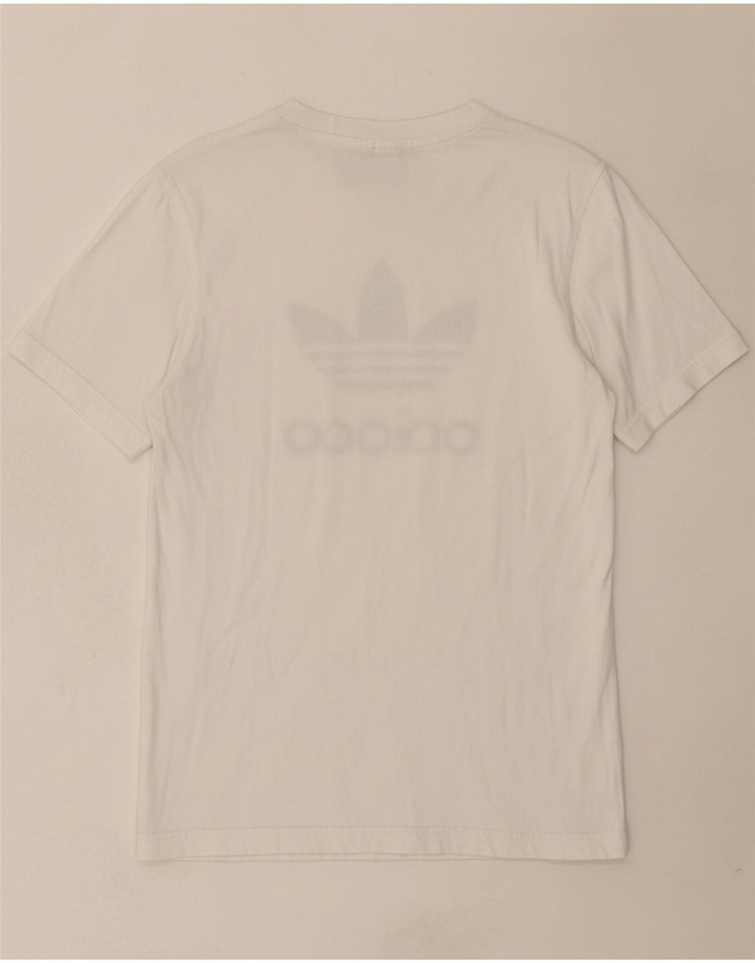 ADIDAS Mens Graphic T-Shirt Top Small White Cotton Vintage Adidas and Second-Hand Adidas from Messina Hembry 