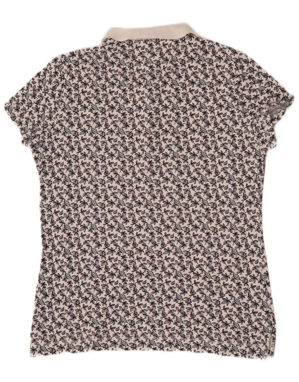 Tricou polo cu mânecă scurtă Tommy Hilfiger pentru femei UK 20 2XL Alb Floral