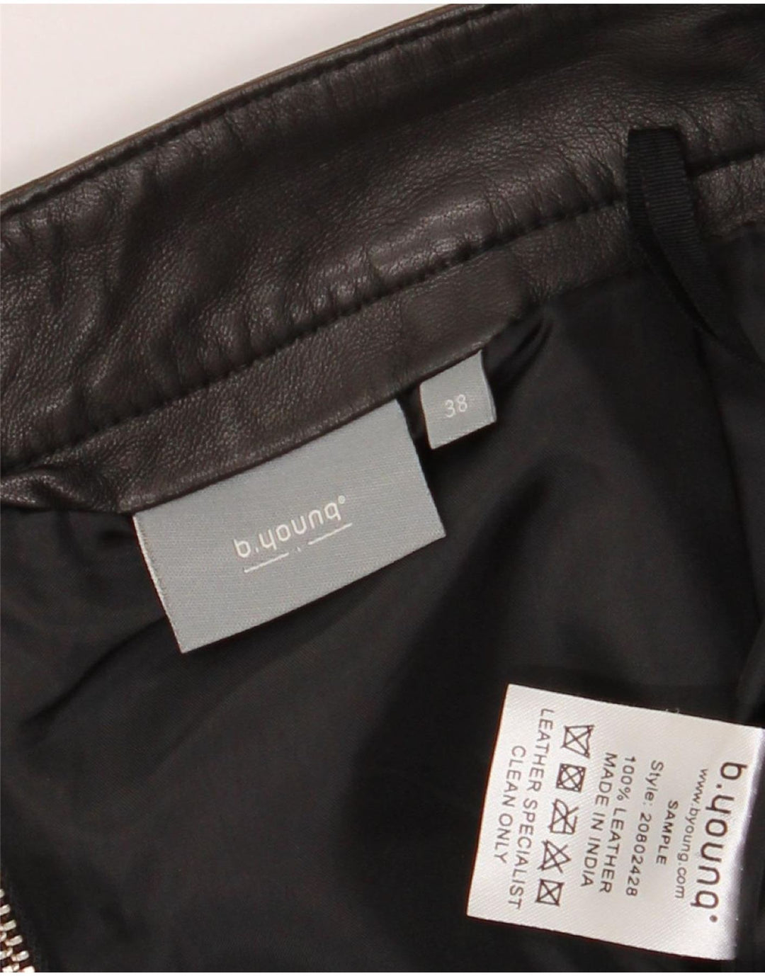 Fusta Mini din piele B.Young pentru femei EU 38 Medium W30 Piele neagra