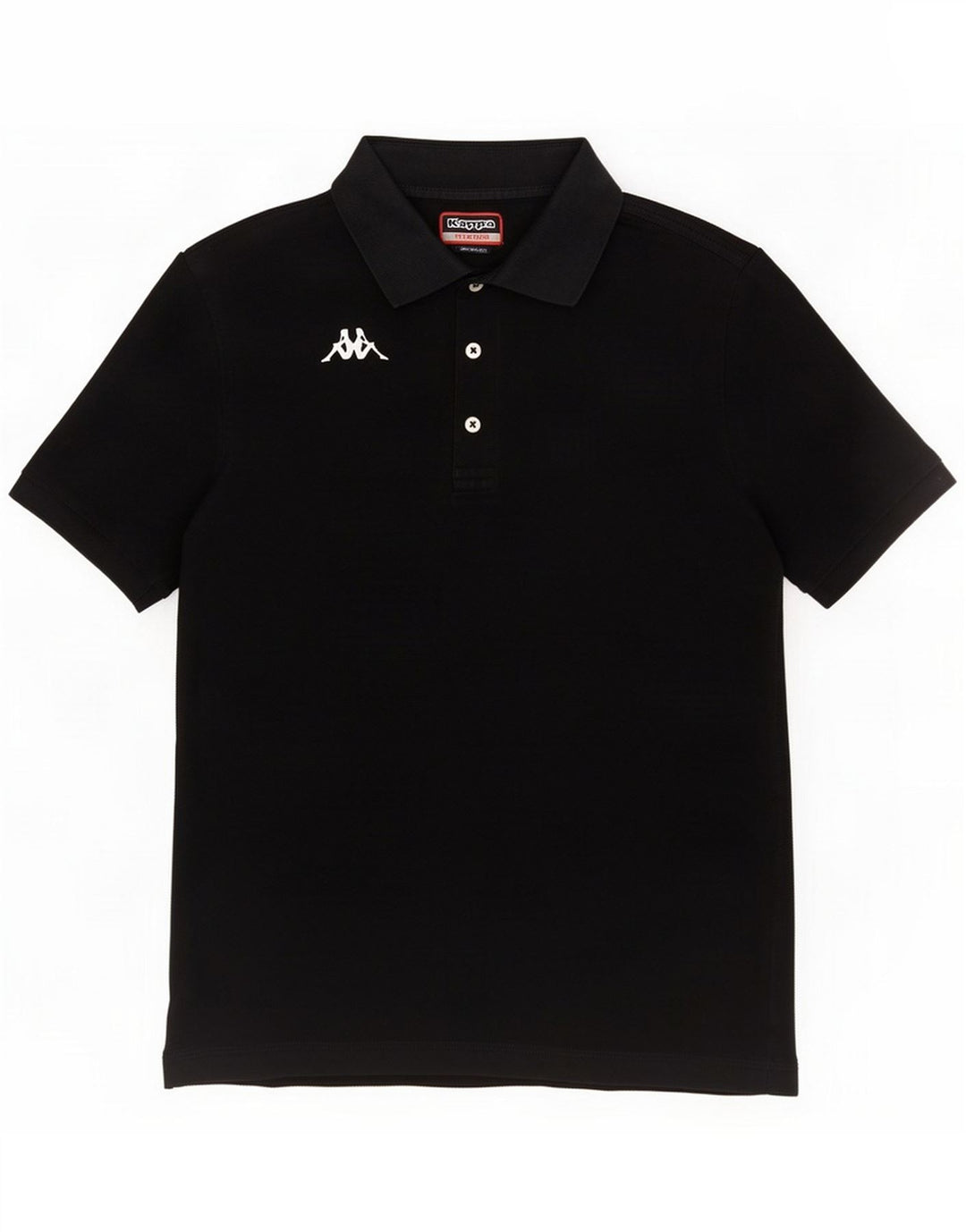Kappa tricou polo pentru bărbați, bumbac negru mediu