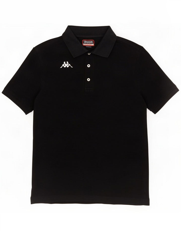 Kappa tricou polo pentru bărbați, bumbac negru mediu
