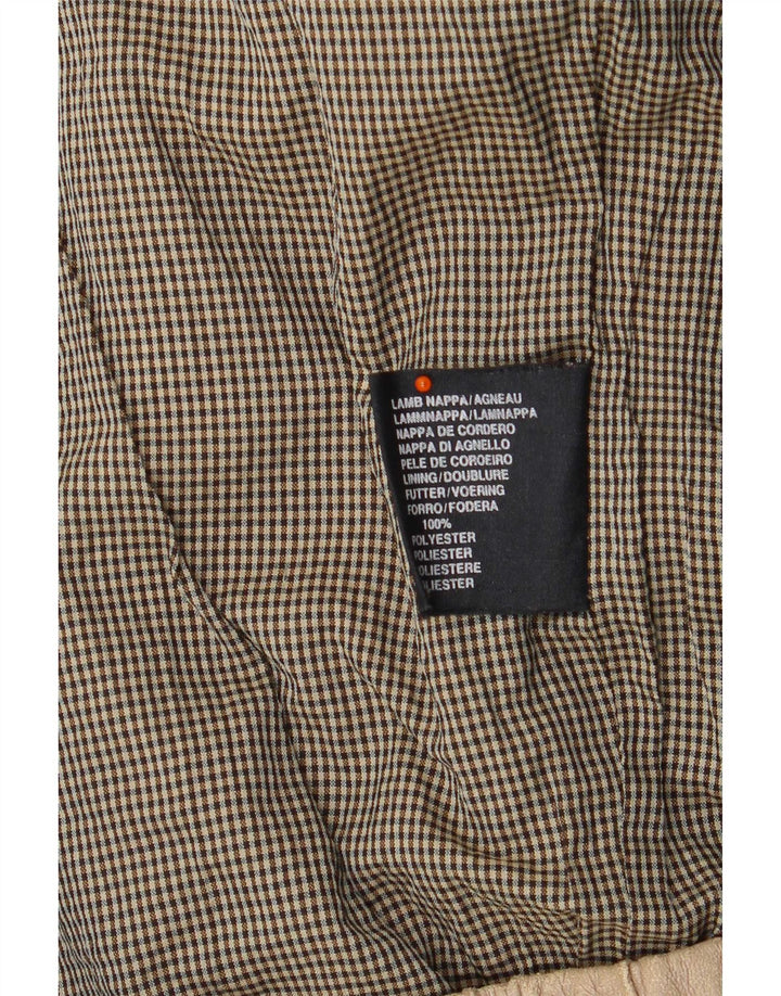 Jachetă de piele vintage pentru bărbați UK 42 XL Bej