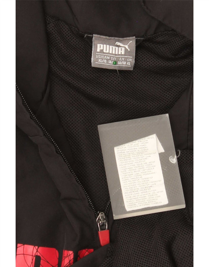 Jachetă de top pentru trening grafic Puma pentru bărbați XL, poliester negru