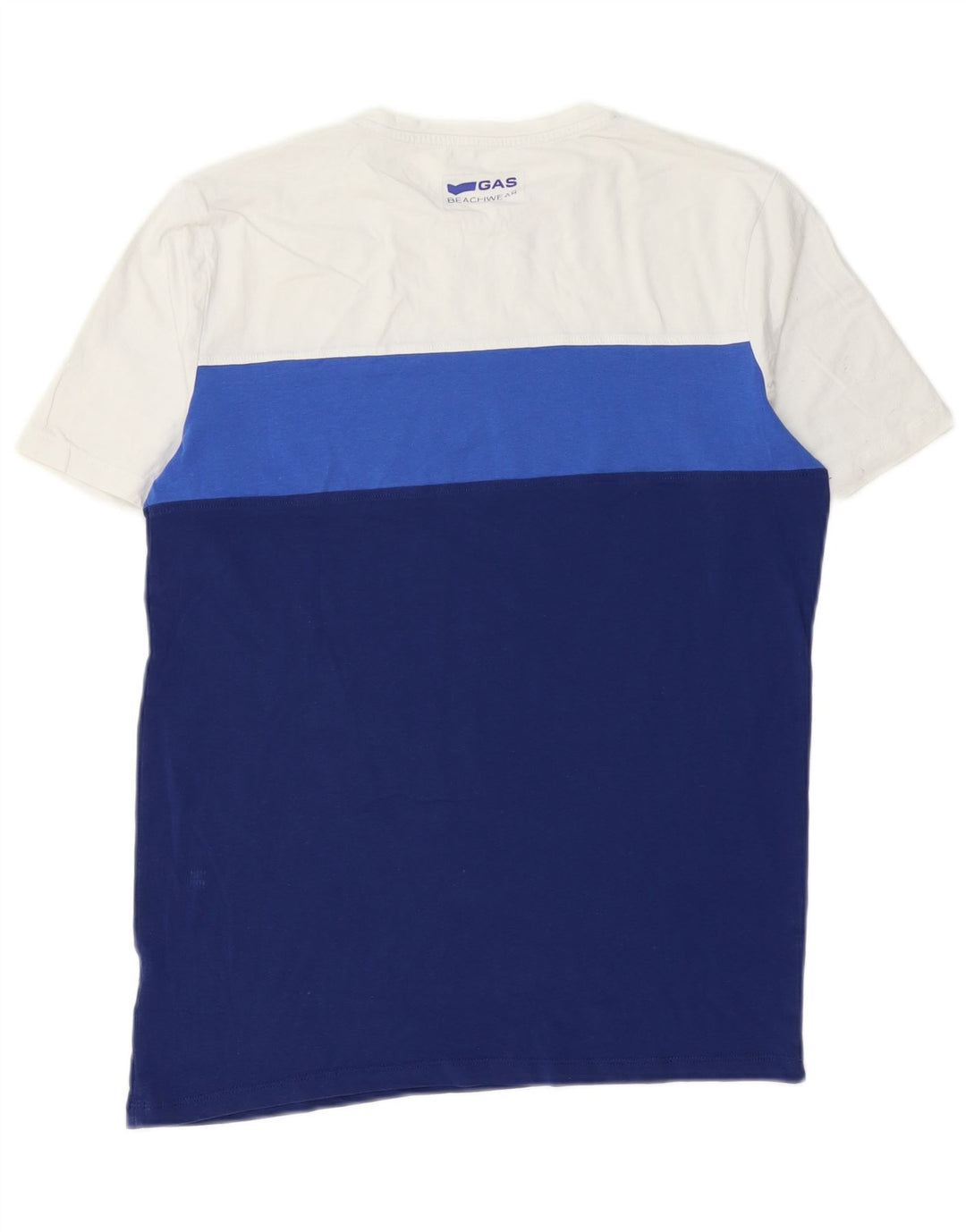 Tricou pentru bărbați Gas Top mare, albastru, color block, bumbac