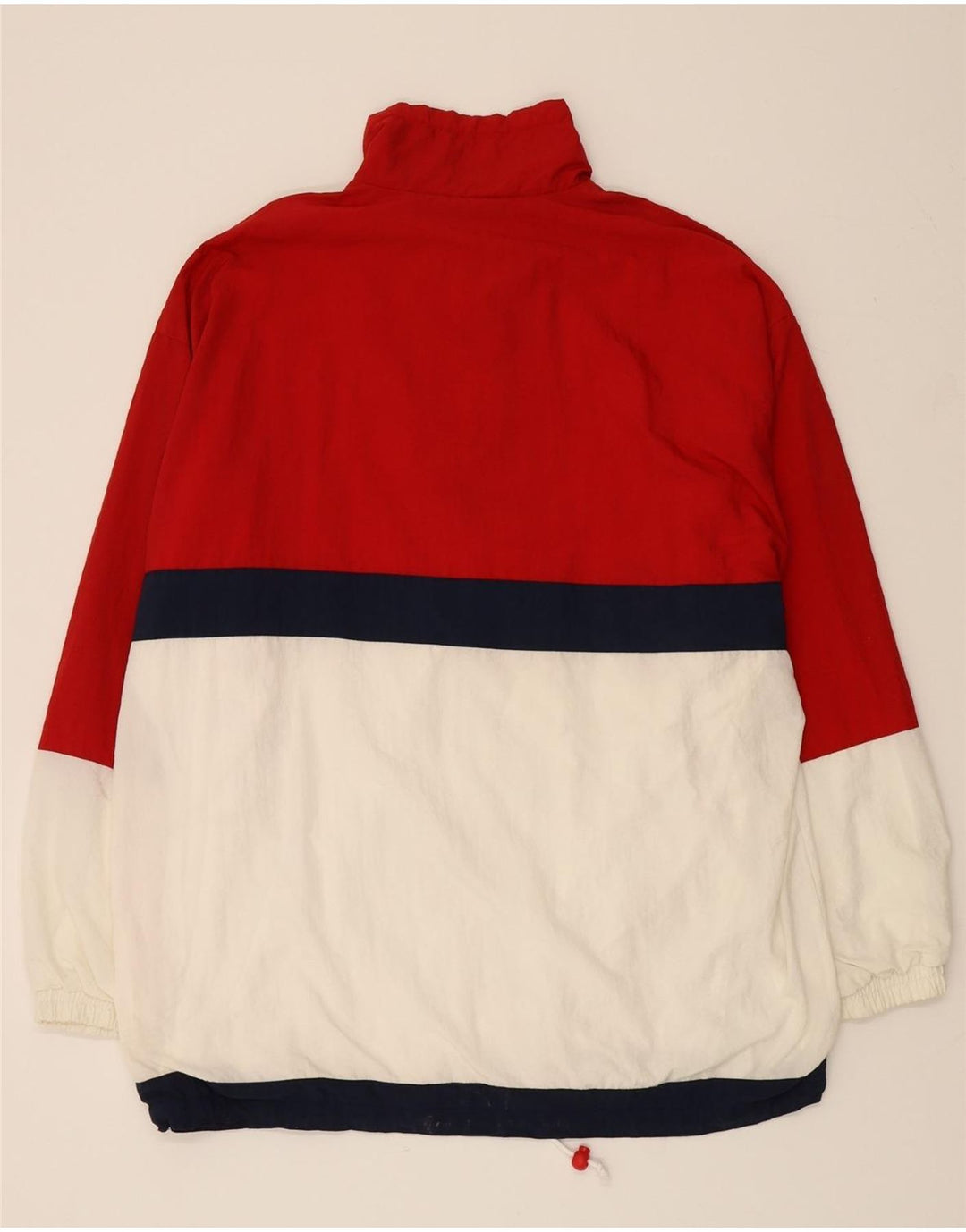 VINTAGE Mens Anorak Jacket IT 52/54 Large Red Colourblock Polyamide Vintage Vintage and Second-Hand Vintage from Messina Hembry 