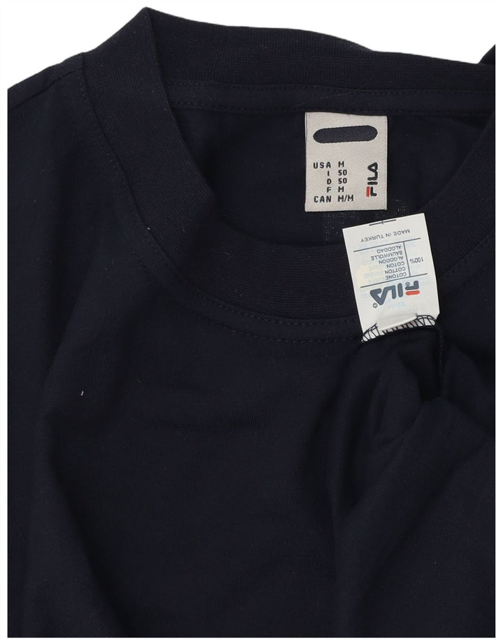 Tricou cu grafică pentru bărbați Fila Top Mediu Bleumarin Bumbac