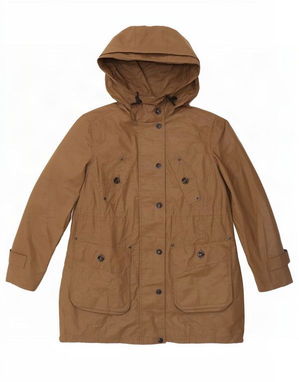 Jachetă parka cu glugă pentru femei Massimo Dutti UK 12 bumbac mediu bej