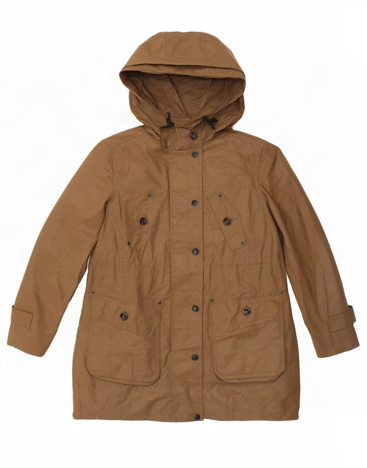 Jachetă parka cu glugă pentru femei Massimo Dutti UK 12 bumbac mediu bej