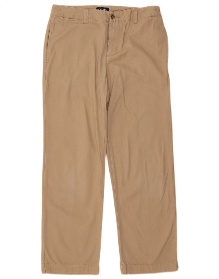 Chaps Boys Husky Pantaloni chino drepti 11-12 ani W29 L26 bej bumbac