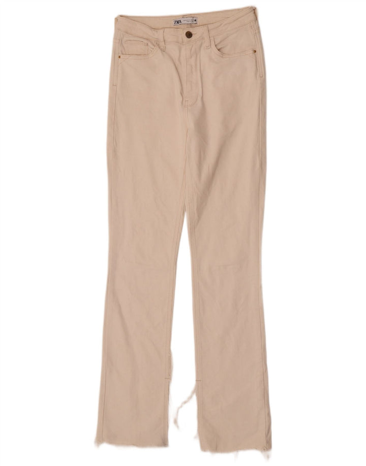 Blugi Bootcut pentru Damă Zara EU 38 Mici W28 L32 Alb