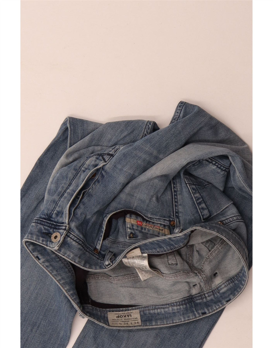 Diesel Bărbați Iakop Regular Slim Tapered Jeans W34 L34 Blue Bumbac