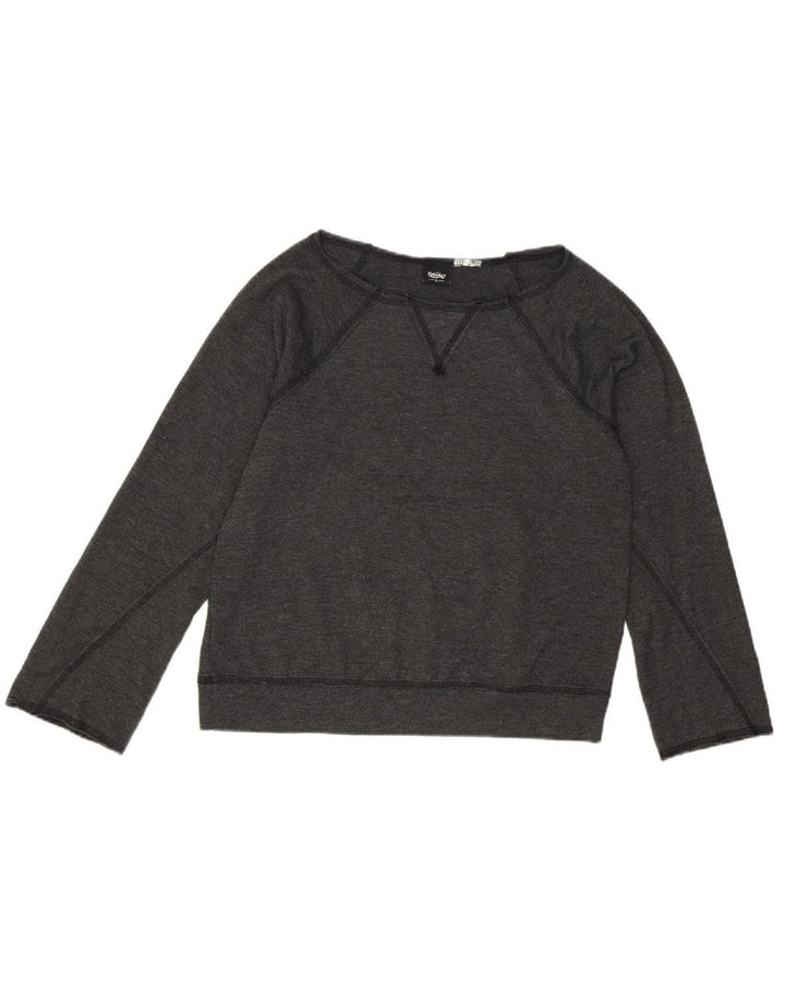 MOSSIMO Womens Top Long Sleeve UK 12 Medium Grey