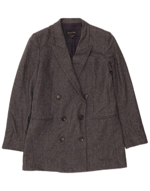 Massimo Dutti Jachetă Blazer Femei EU 40 Medium Gri Houndstooth